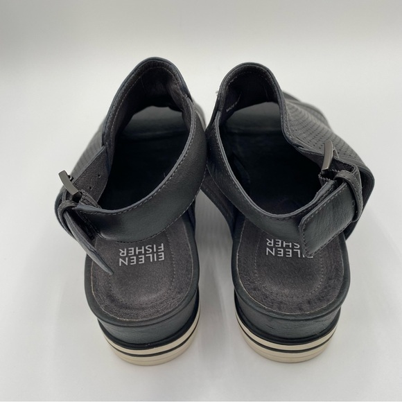 EILEEN FISHER Sport Platform Sandal Sz 7 Charcoal Gray - Picture 4 of 14